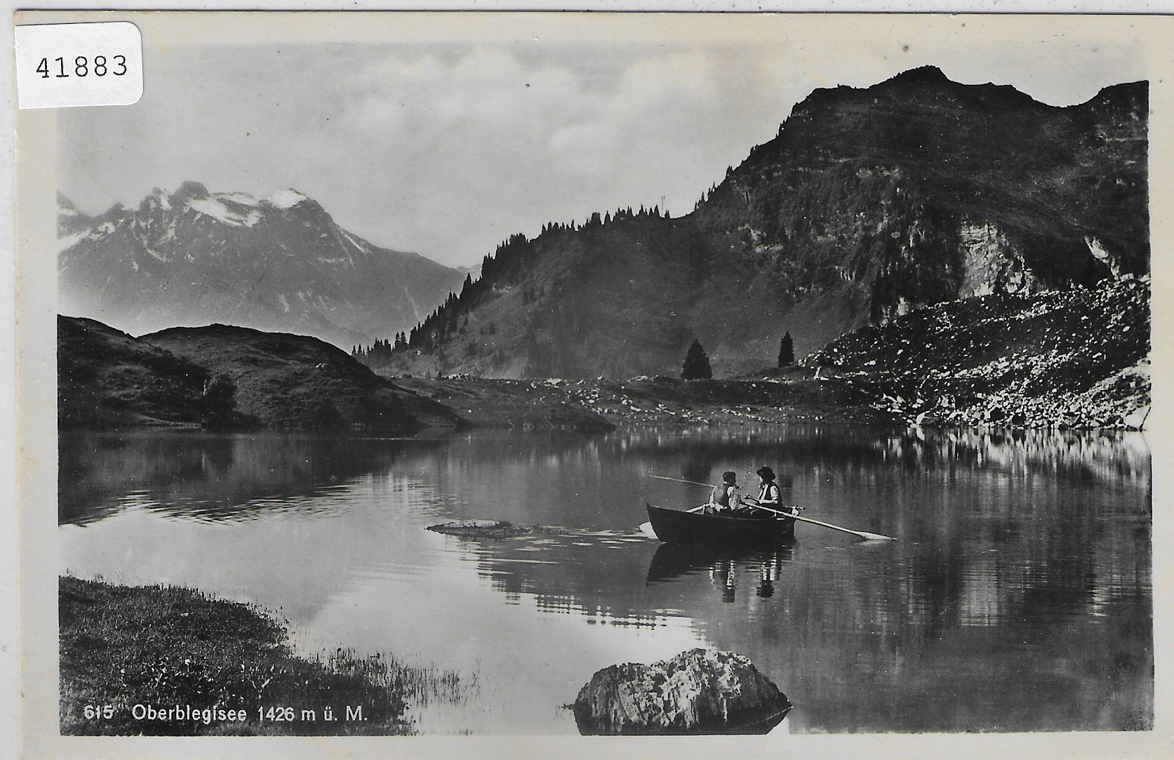Ansichtskarten: Oberblegisee mit Ruderboot – Gebraucht aus Ettingen von Kartenplanet