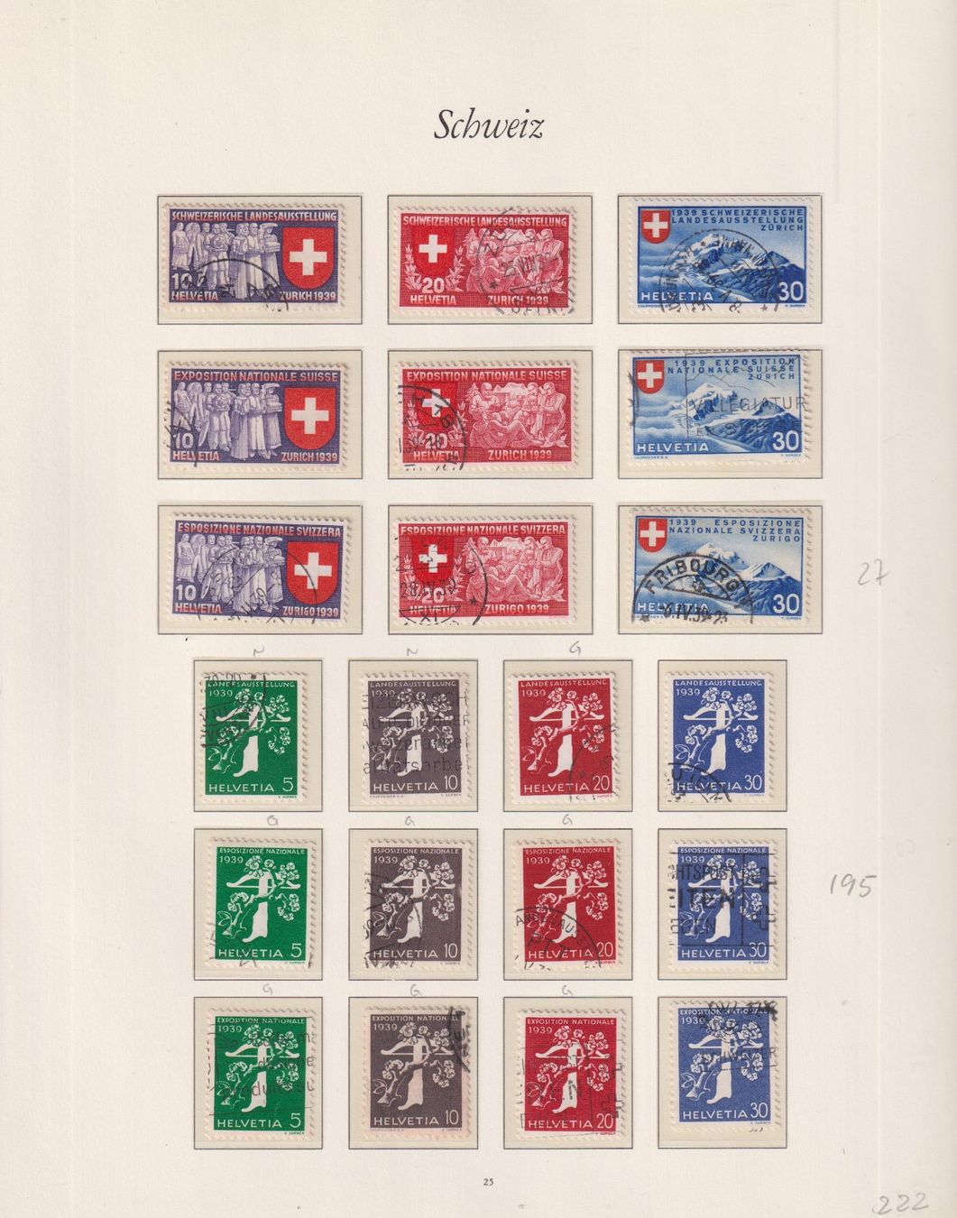 Tutti i francobolli: TOP Albenblatt 1939 gestempelt++++ – Usato da Samnaun-Compatsch venduto da Muckimu