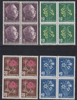 125-128** Viererblockserie 1948, Katalog SBK 26 Fr. 28.00