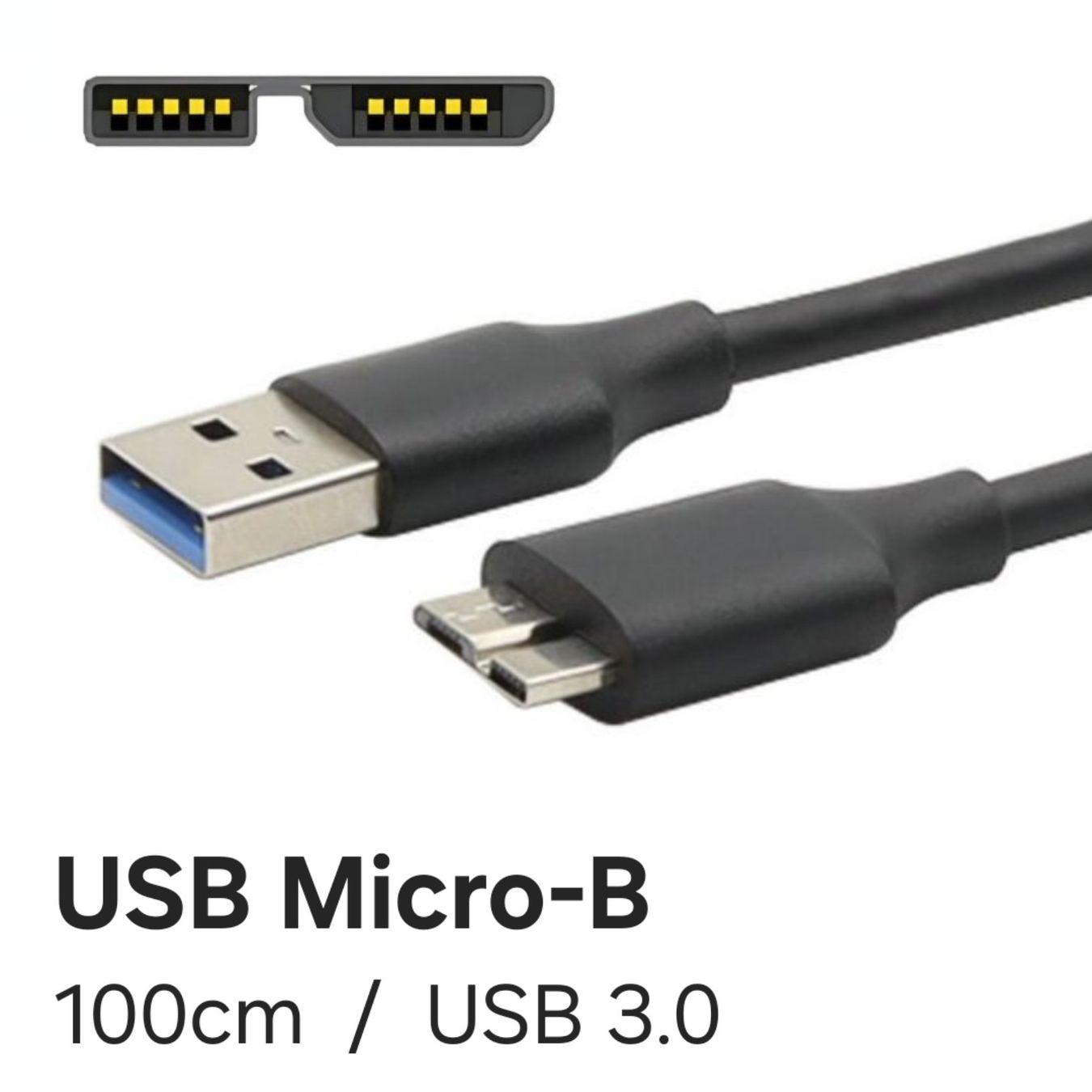 Cavi: USB 3.0 Micro-B <- USB A Kabel / 1 Meter / Micro-USB B – Nuovo e nell'imballaggio originale da Uster venduto da -FPS-