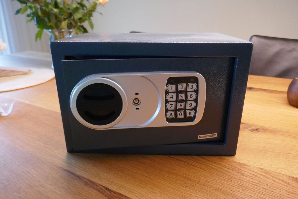 Produktbild von 4.6L -Grau Tresor Möbeltresor Doppelbartschloss Eisenstahl Safe Mit
