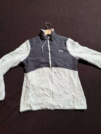 Veste polaire Fils Sport gris blanc taille M occasion