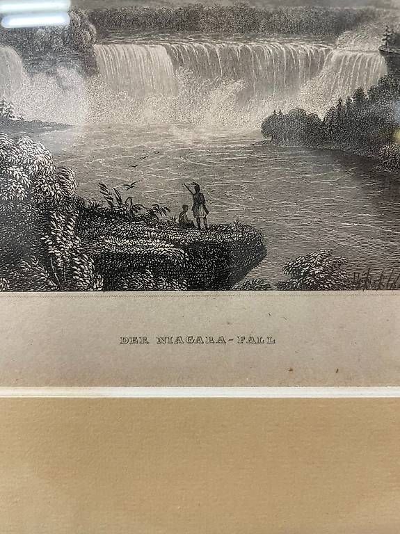Incisioni: Antiker Stahlstich "Der Niagara-Fall" USA Landschaft – Usato da Obernau venduto da Arche_Noah_Brocki 5
