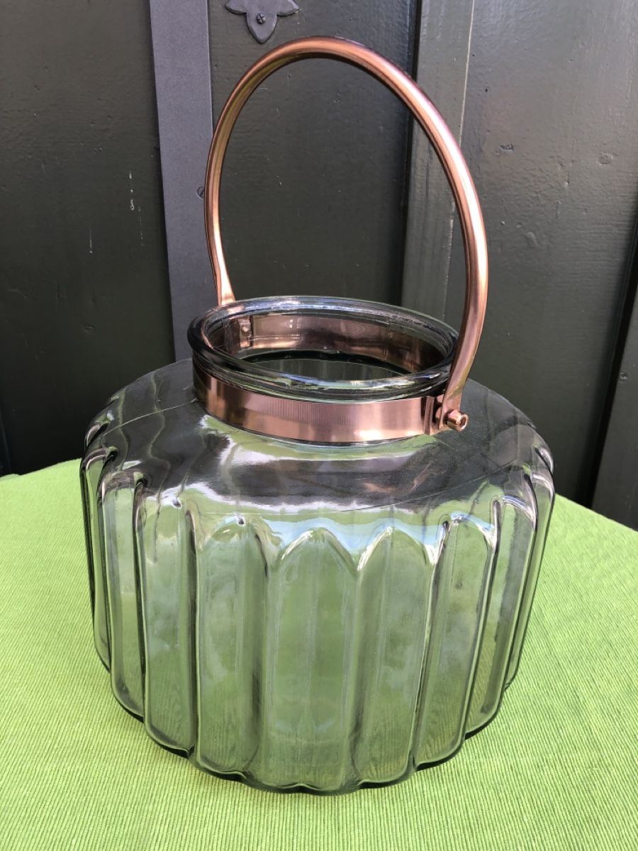 Tutte le decorazioni: Grosses Windlicht oder Vase mit Kupferdetails – Usato da Zürich venduto da nickee888