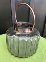 Grosses Windlicht oder Vase mit Kupferdetails