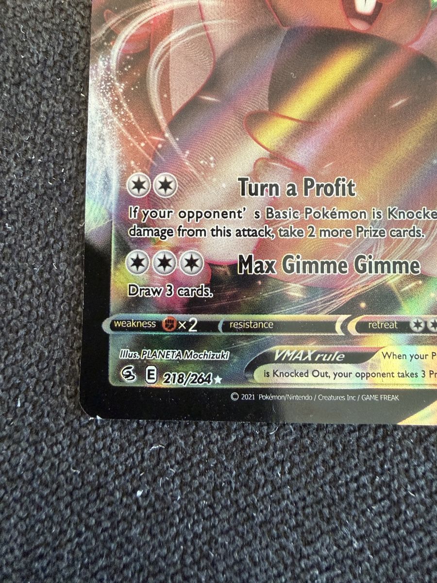 Pokémon Carte collezionabili: Pokémon Greedent VMAX 218/264 – Usato da Liestal venduto da arl_6tv7 1
