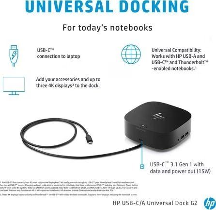 Hewlett Packard Docking station: NEU HP USB-C/A Universal Dockingstation G2 OVP unbenutzt – Nuovo e nell'imballaggio originale da Gretzenbach venduto da dzollero 3