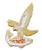 U162 - Pin Adler mit Fisch