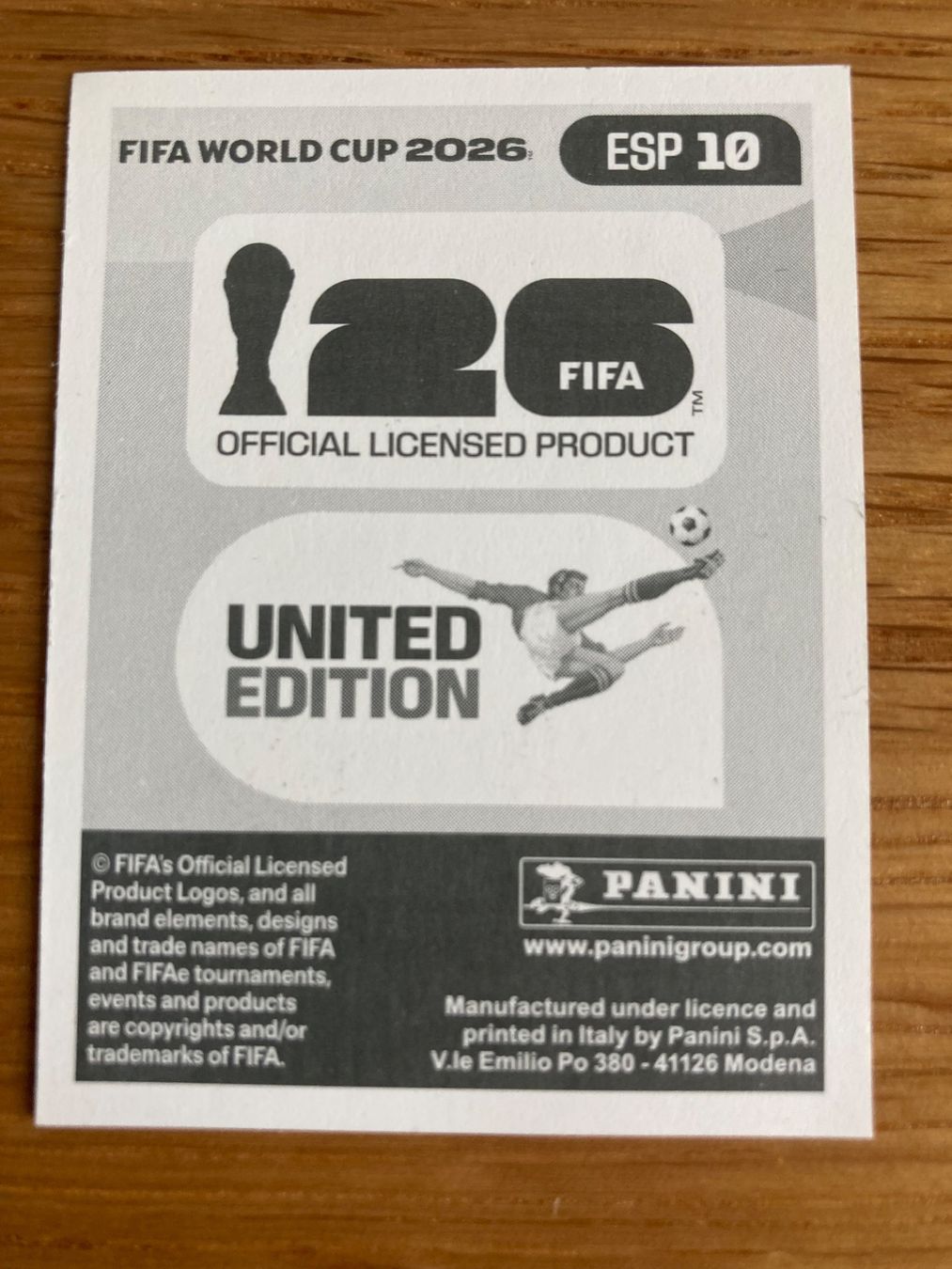 Panini Carte collezionabili: WM Sticker ESP 10 – Nuovo (secondo la descrizione) da Winterthur venduto da Whitefish 1