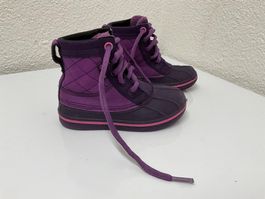 Crocs Lederstiefel Mädchen Wasserdicht Gr.C9 -26, violett
