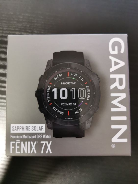 Garmin Fénix 7X Sapphire Solar Black 010-02541-23 NEU IM BOX | Kaufen ...