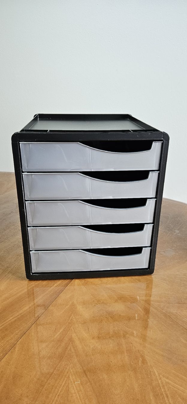 Behälter & Ähnliches: Schubladenbox Kunststoff schwarz grau mit 5 Fächern – Gebraucht aus Rothenfluh von sinhoka 4