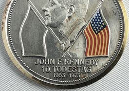 Medaillen-Plakette 10. Todestag JOHN F. KENNEDY 1963-1973
