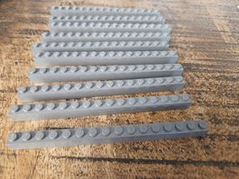 lego 2465 lot de 10 pièces Dark Bluish Gray Brick 1 x 16