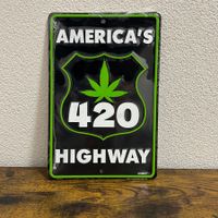 America's 420 Highway Fun-Schild (30x20cm) (B-Ware)