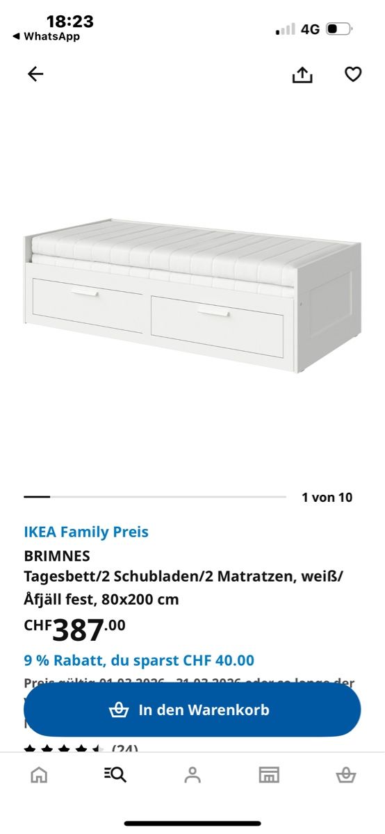 Ikea Letti: Schlaffbett 2x 80x200 – Usato da Wettingen venduto da J.e23 1