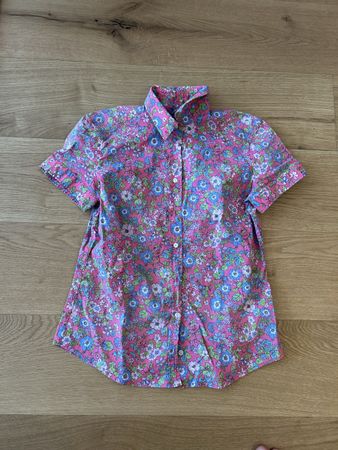 Gant, chemisier coton fin ceintre, motif fleuri, taille 38