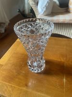 Kristallvase – Vintage, geschliffen, 21 cm