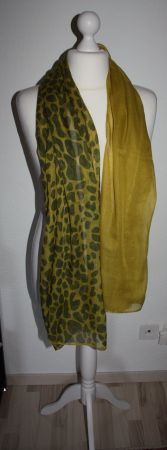 Foulard Tuch Schal gelb-schwarz raffiniert L176xB79cm