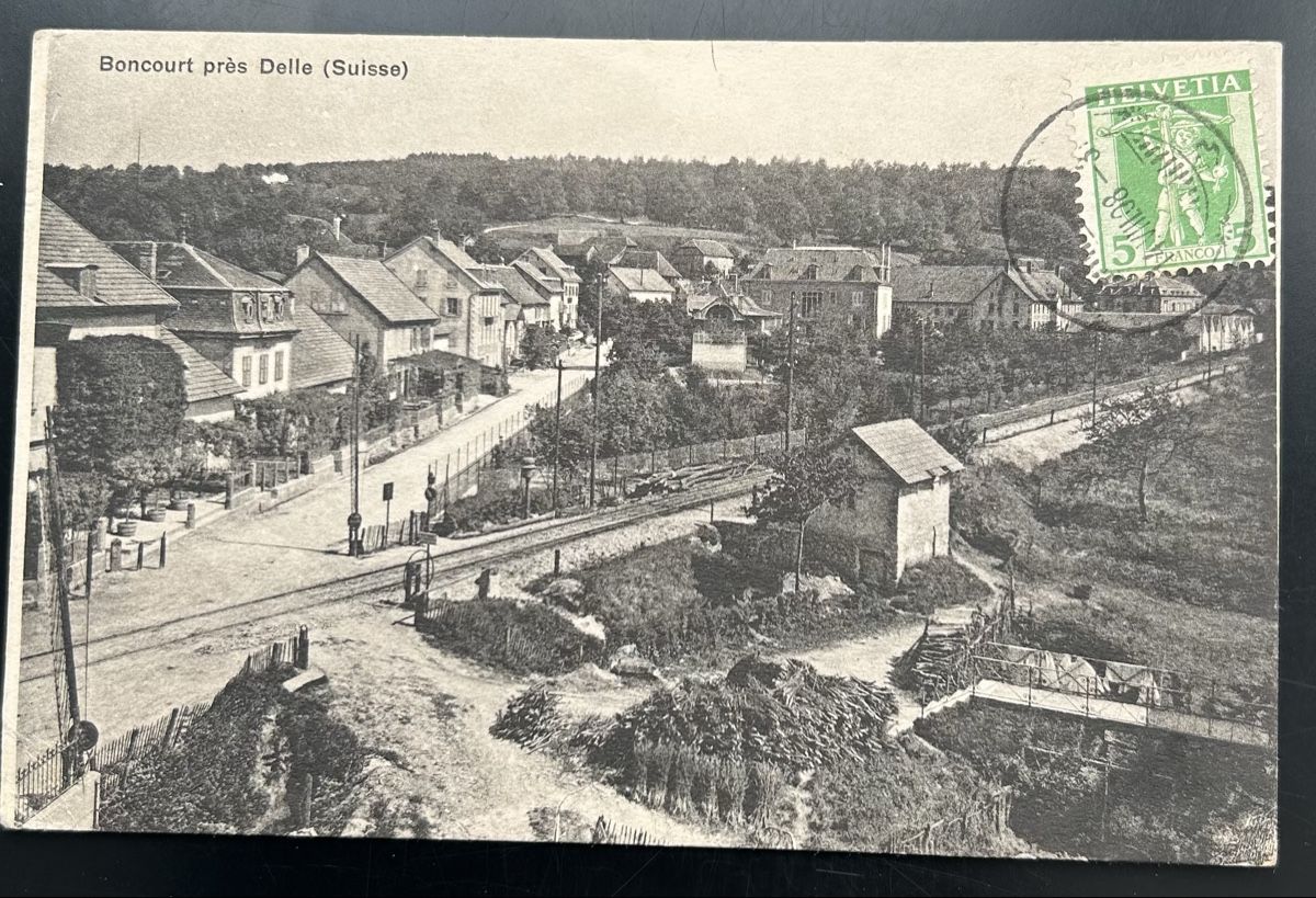 Cartoline postali: Boncourt Pres Delle – Usato da Horw venduto da Tellbub