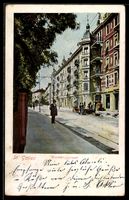 AK St. Gallen, Rosenbergstrasse mit Bauarbeitern