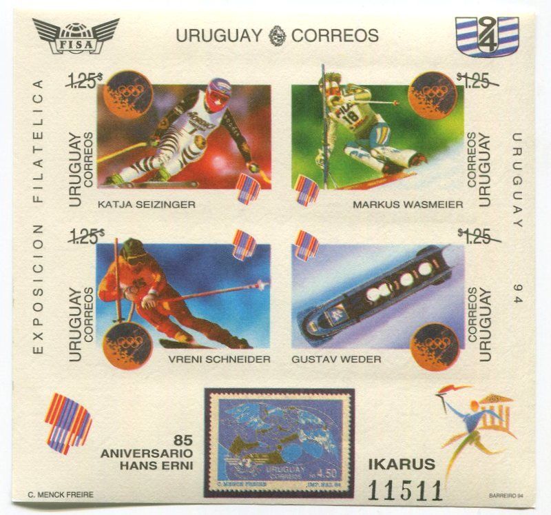 Alle Briefmarken: Block "Olympische Spiele". Uruguay – Neu und originalverpackt aus Basel von Butsch5