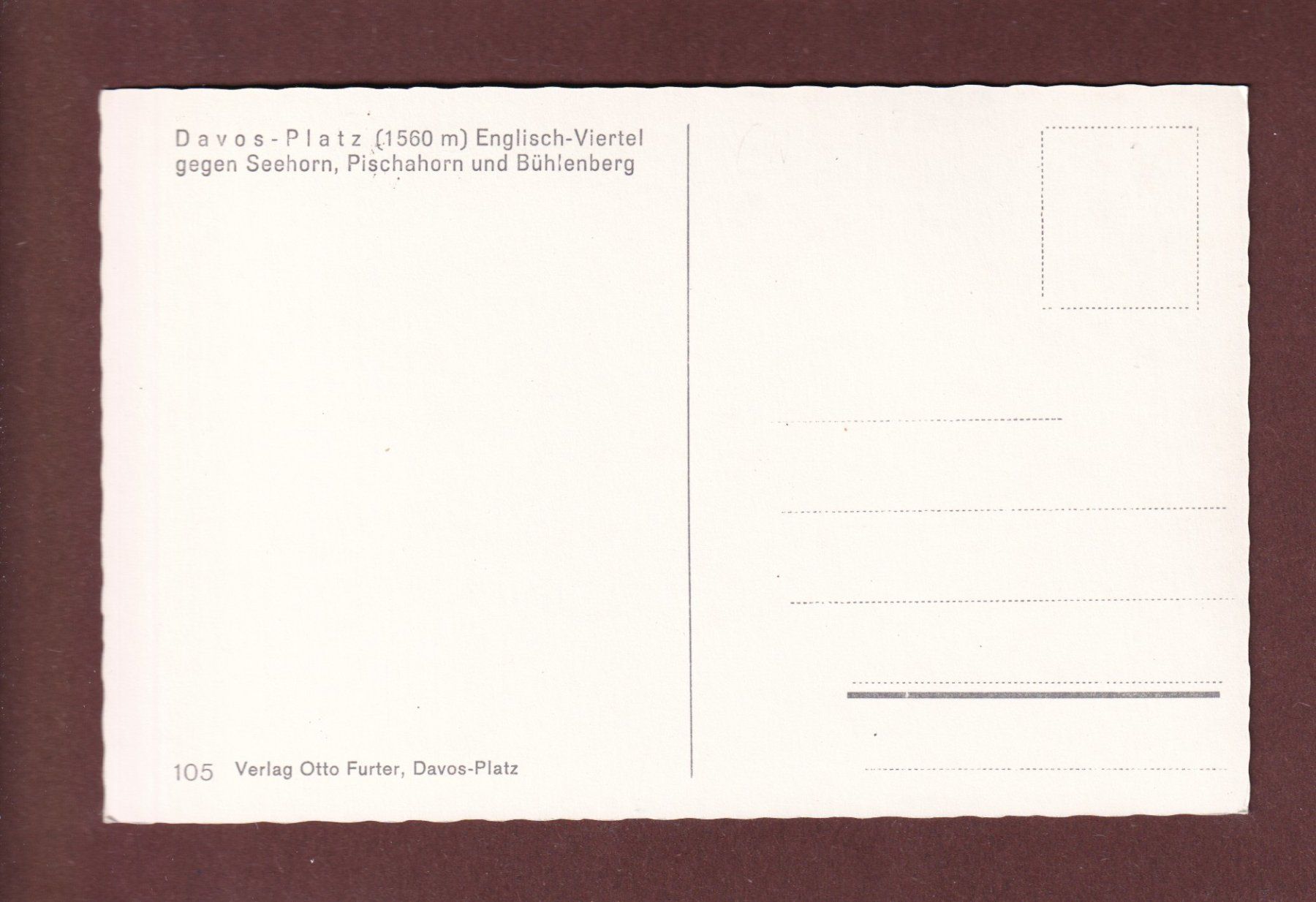 Cartoline postali: DAVOS-PLATZ - Englisch-Viertel – Usato da Pully venduto da nicecards-shop 1