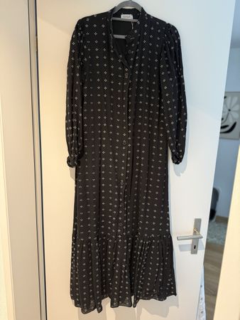 Kleid schwarz gemustert Grösse 38-40 guter Zustand