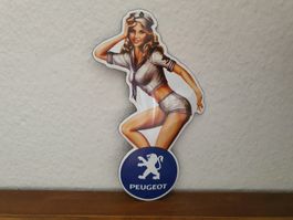 Emailschild Peugeot Logo Werkstatt Service Emaille Schild