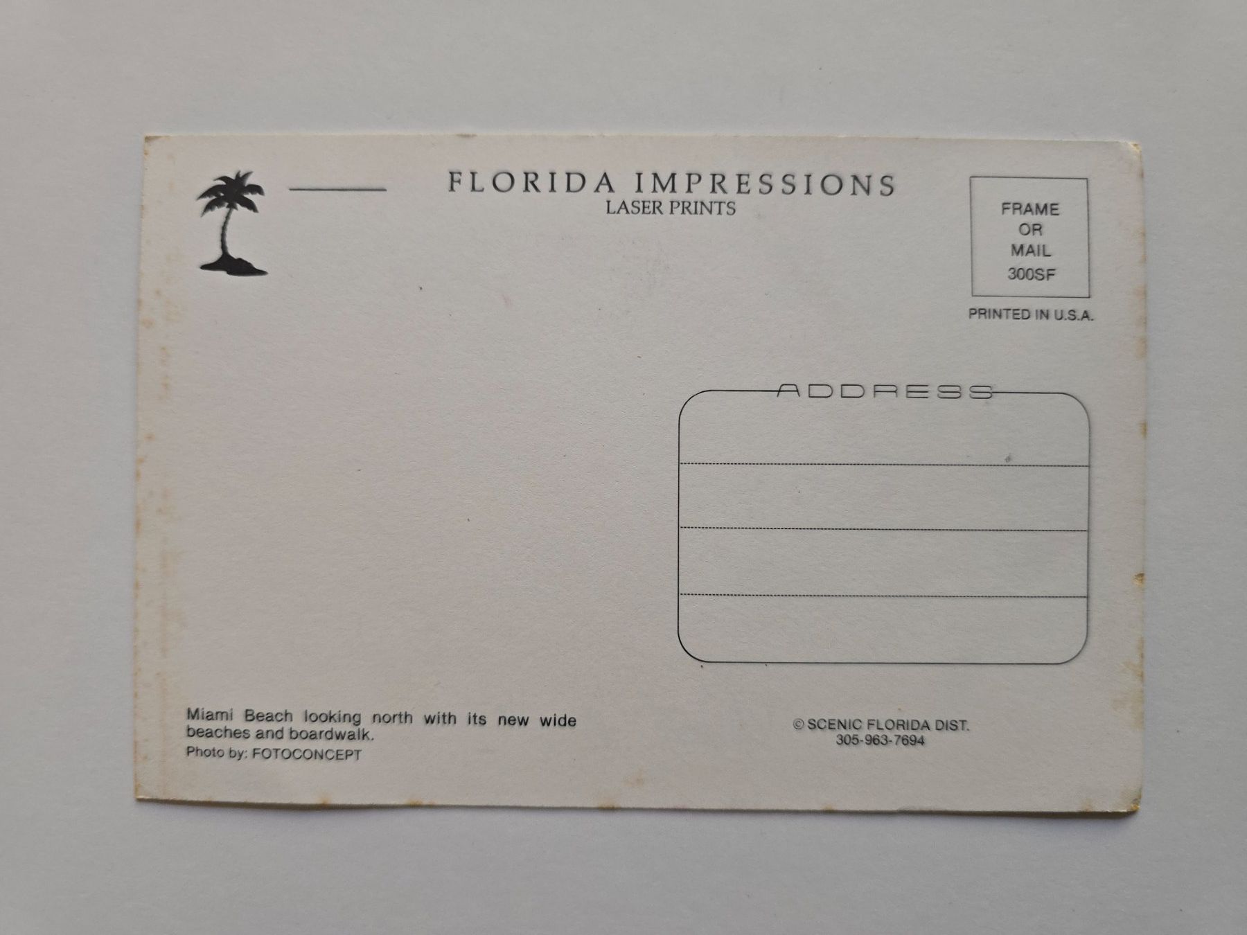 Cartoline postali: AK Florida Miami Beach alt – Usato da Dättlikon venduto da Wundertuete_ 1