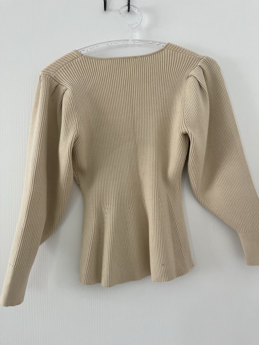 Zara Pullover & Sweatshirts: Zara Pullover gerippt beige eckiger Ausschnitt Grösse M – Neu (gemäss Beschreibung) aus Wetzikon ZH von man_7mn7 3