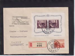 Fl. 1946 R. - Fdc nach Basel mit Zusatzfrankatur.