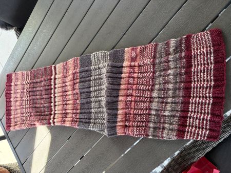 Selbst gestrickter Schal