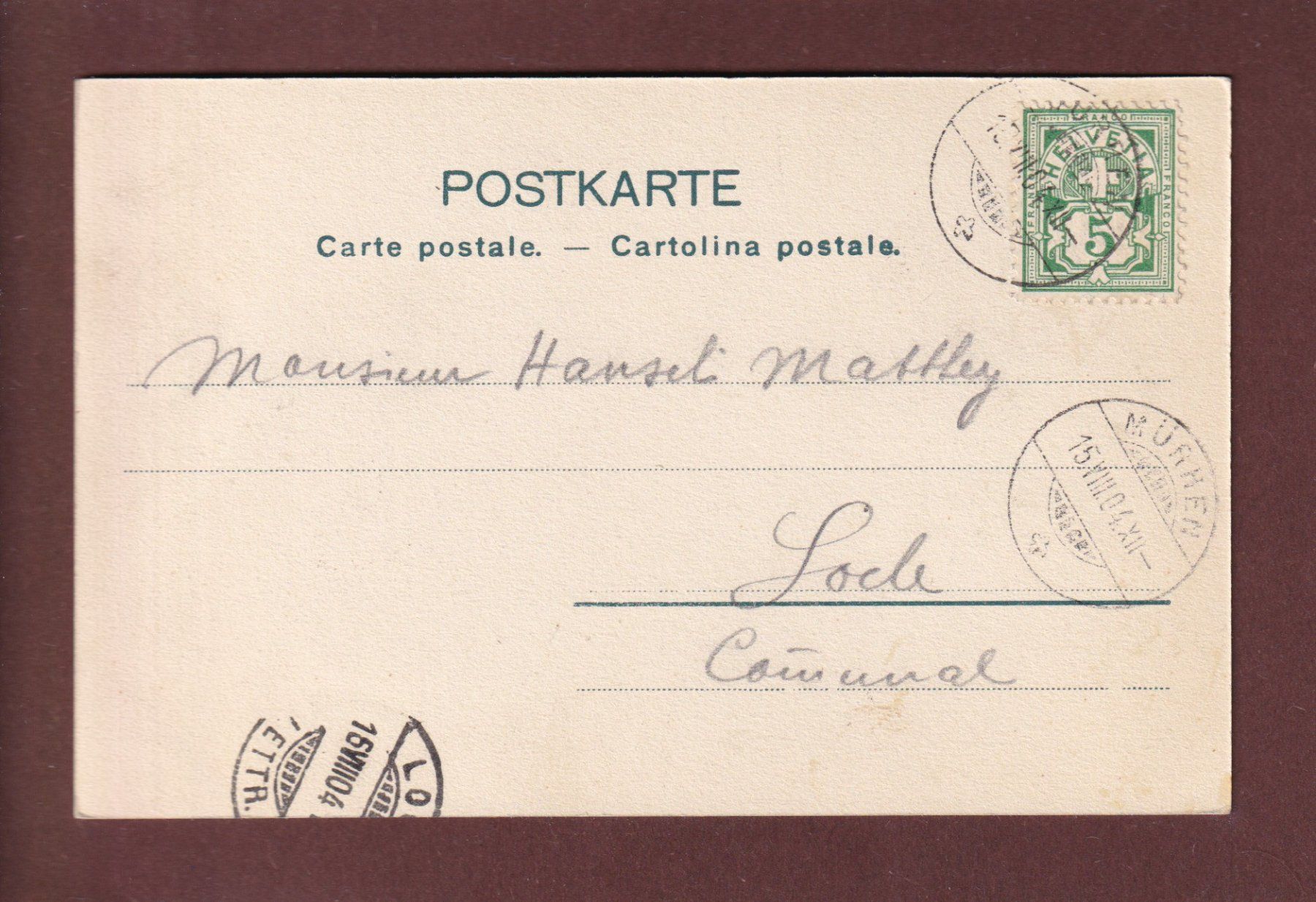 Cartoline postali: Gruss aus den BERGEN - Ziege - 1904 – Usato da Pully venduto da nicecards 1