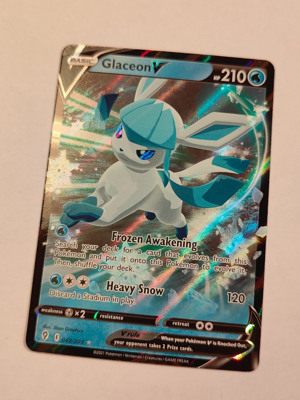 Pokémon Sammelbilder & Trading cards: Pokemon Glaceon Evolving Skies Glaziola Evoli – Gebraucht aus Thalwil von FigurenFreunde