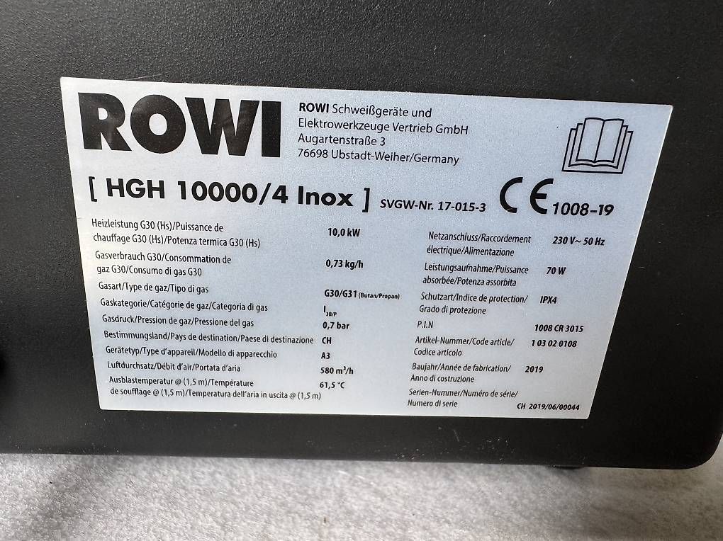 Radiatori: Heizgerät Rowi 10KW Inox – Usato da Cham venduto da Andrin_21 3