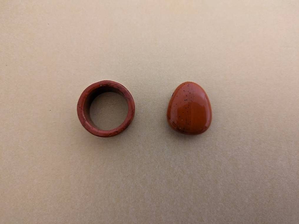 Ciondoli: roter Jaspis Edelstein-Schmuck (2-teilig) – Usato da Visp venduto da SweetNovember01