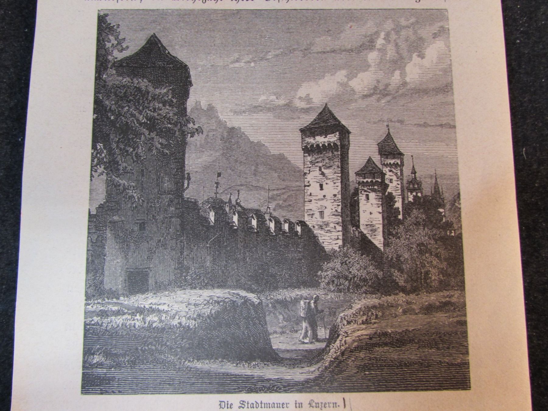 Grafica & Litografie: Luzern,Kloster,Burgen, 1900 – Usato da Walchwil venduto da Shells1 4