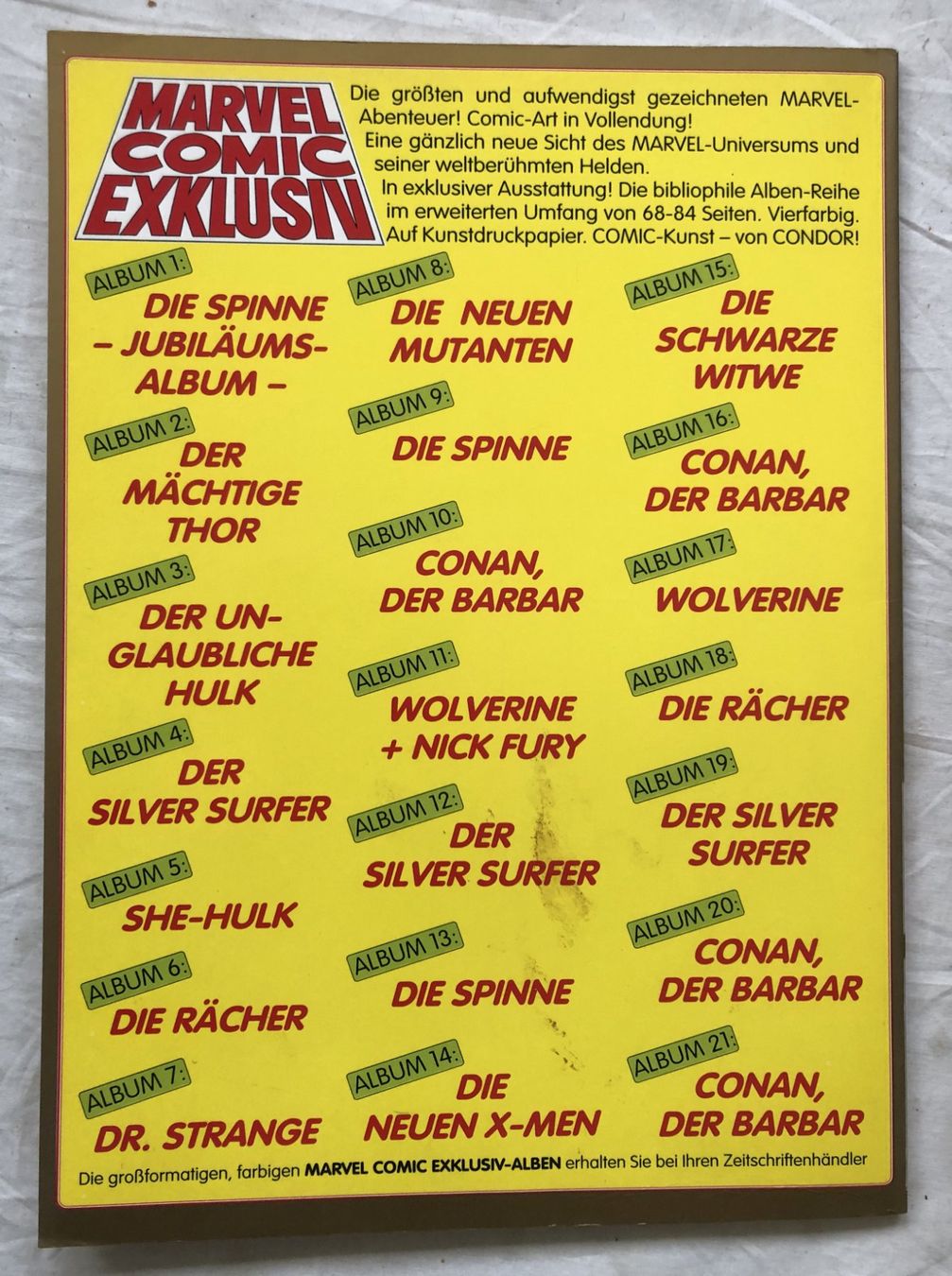 Fumetti: Marvel Comic Exklusiv - Nr.22 - CONAN DER BARBAR – Usato da Schaffhausen venduto da durruti 4