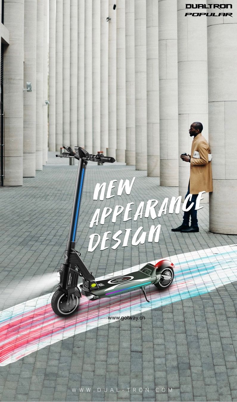 Dualtron Kickboard: NEU Dualtron Pop / Popular E-scooter – Nuovo e nell'imballaggio originale da Uhwiesen venduto da Thom