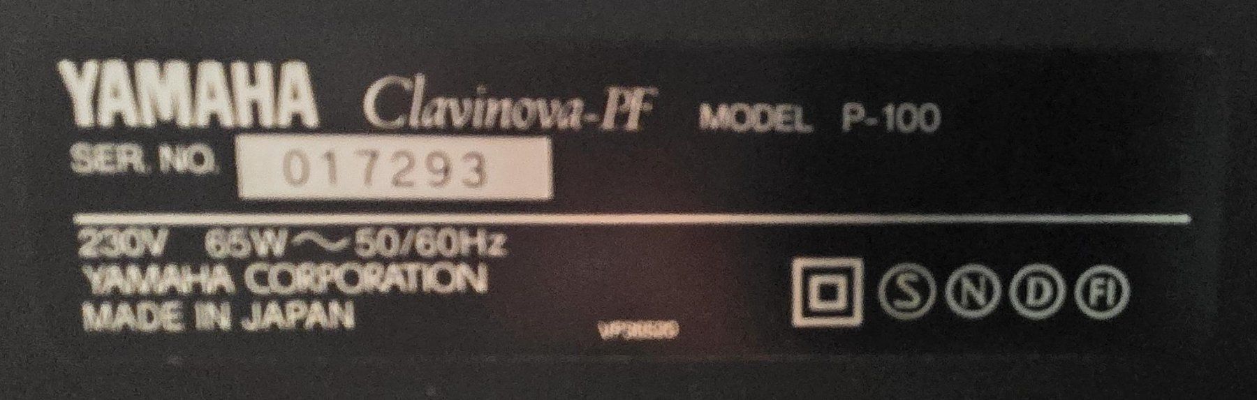 Yamaha Strumenti musicali: YAMAHA Clavinova-PF Model P-100 – Usato da Oberdiessbach venduto da Steftech 1