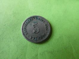 Dt. Reich 1875 A, 5 Pfennig