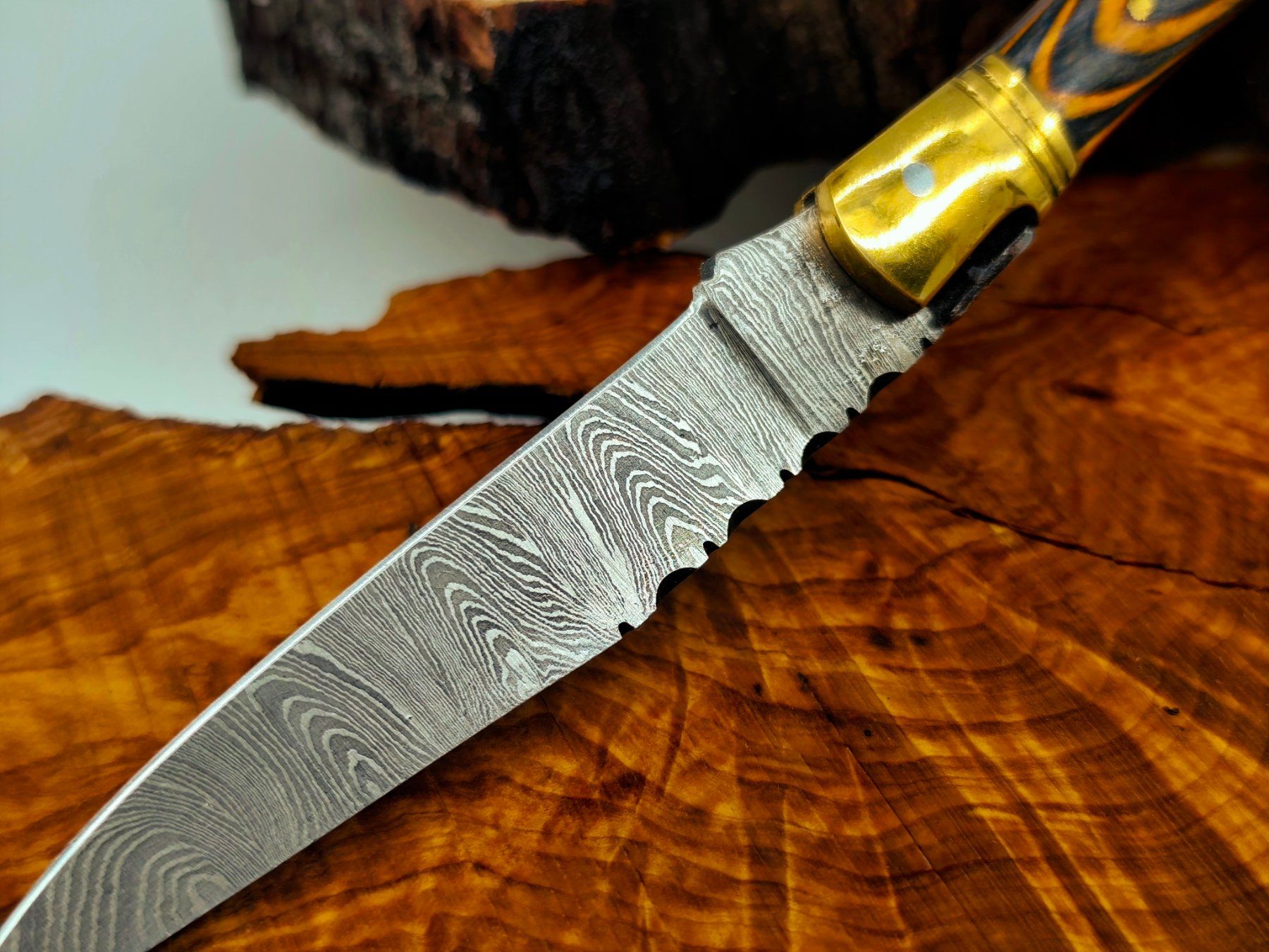 Accessori: Laguiole Damast Messer Klappmesser echtes Damastmesser – Nuovo e nell'imballaggio originale da Arlesheim venduto da Premius_1 3