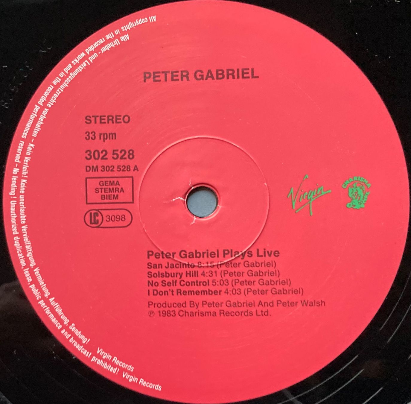 Dischi in vinile: GENESIS / PETER GABRIEL - PLAY LIVE – Usato da Poliez-Pittet venduto da Newtown-Records 5
