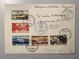 1939, Zürich Ballonwettfliegen Briefumschlag