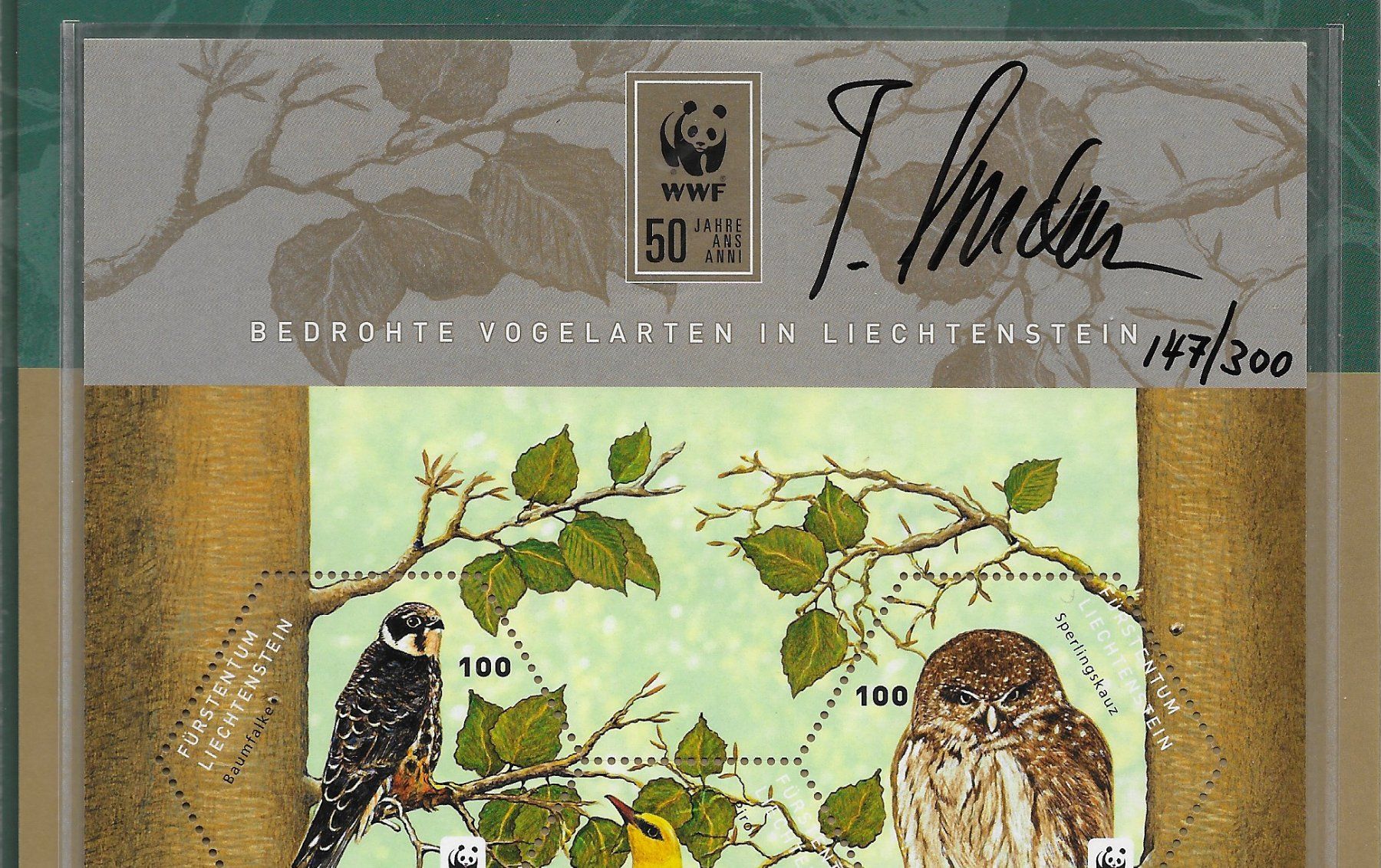 Tutti i francobolli: 2011: Liechtenstein WWF Jubiläumsmappe – Usato da Walperswil venduto da Tcheidi 4