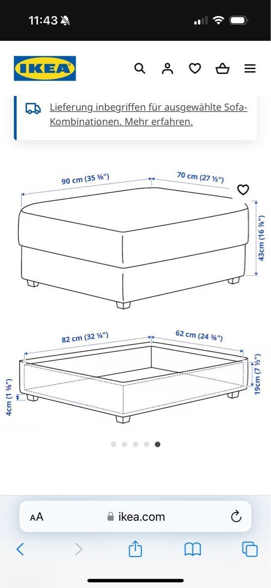 Ikea Hocker: IKEA Kivic Polsterhocker Hellgrau mit Stauplatz – Gebraucht aus Zürich von PZerggie 5
