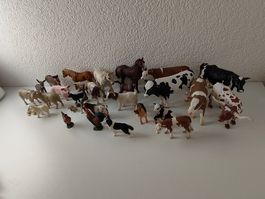 Schleich Bauernhof Streichelzoo Set Sammlung Kühe Ziege Huhn