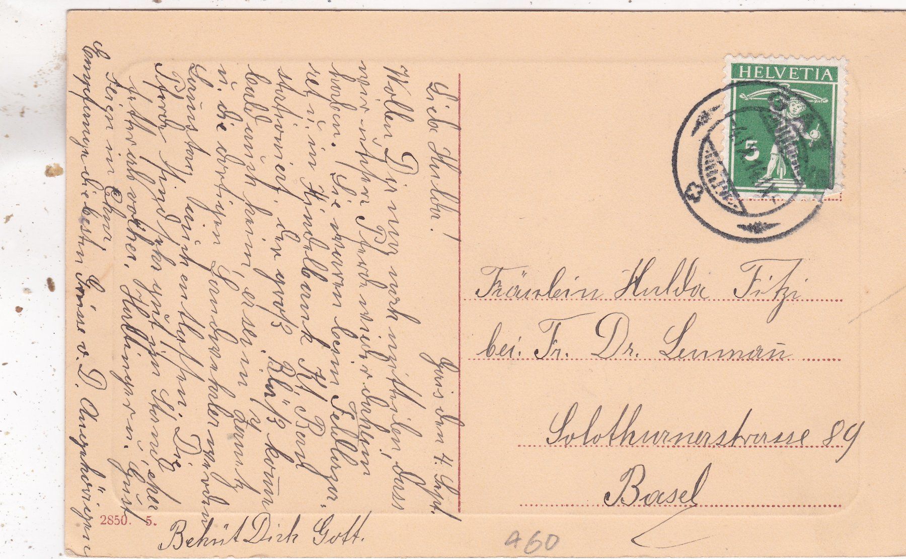 Cartoline postali: Kitsch Landschaft 1914 – Usato da Herisau venduto da Lisegrat2008 1