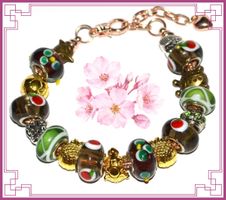 Charm Armband Chamilia Trollbeads kompatibel Murano Style